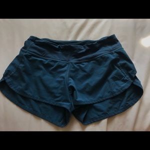 blue lululemon "speed up shorts" 2